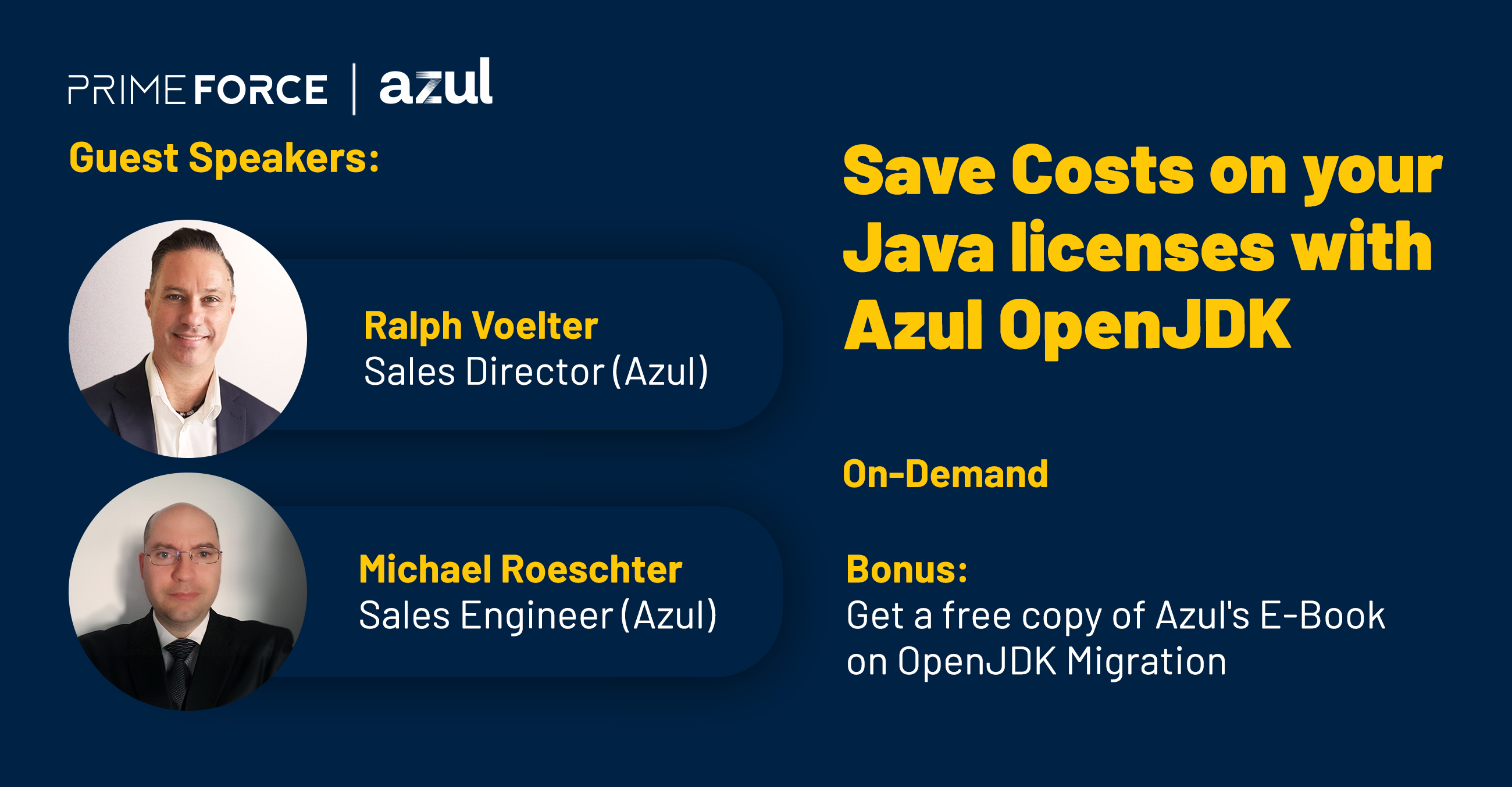 Ralph Voelter - Sales Director (Azul) and Michael Roeschter Sales Engineering (Azul)