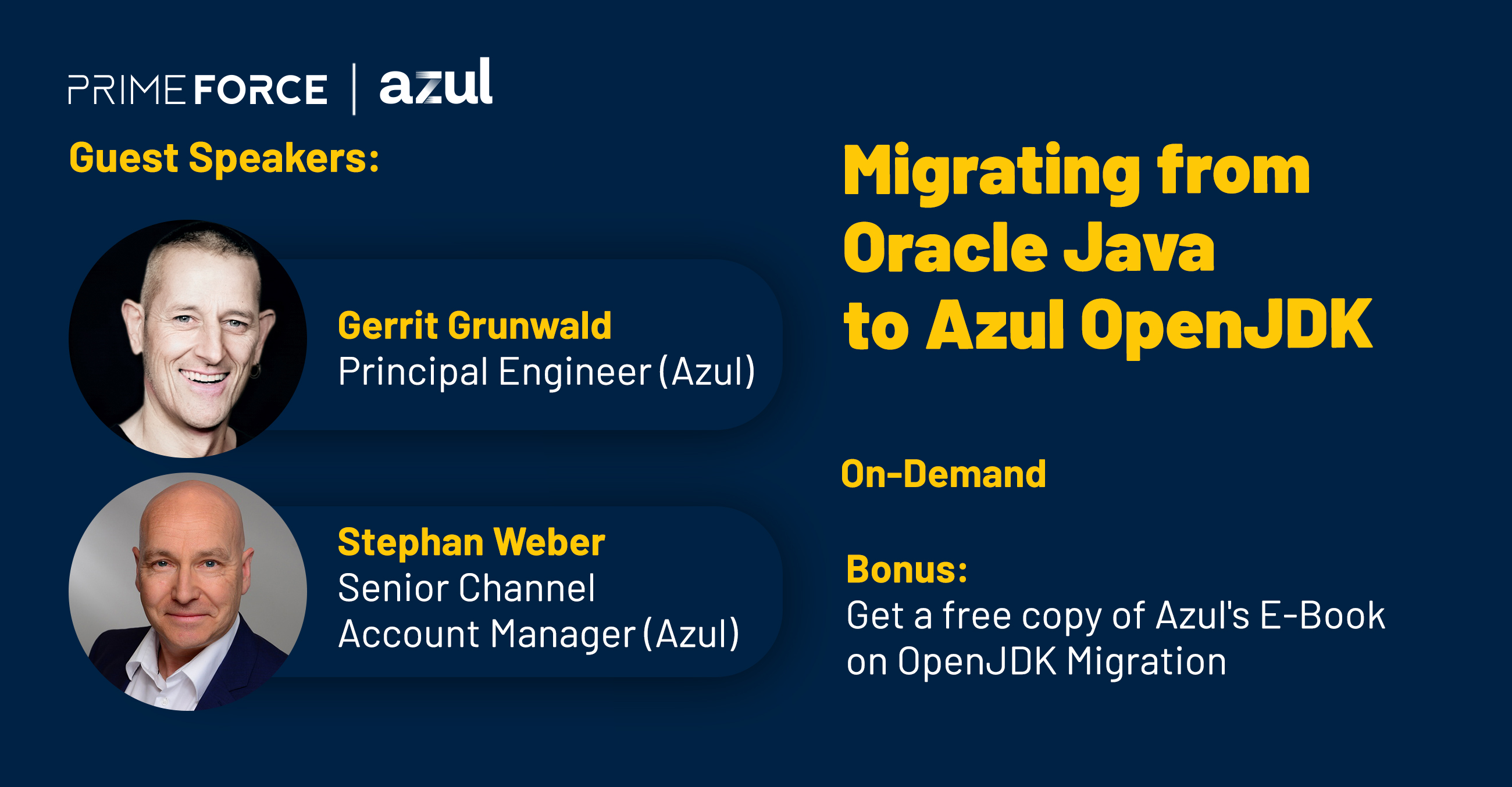 Gerrit Grunwald - Principal Engineer (Azul) and Stephan Weber Senior Channel Account Manager (Azul)